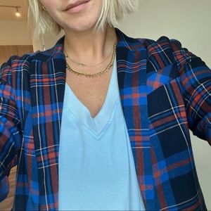 Bershka plaid blazer jacket size medium